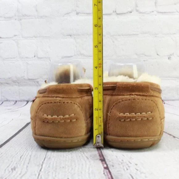 LL BEAN Brown Suede Wicked Good Original Moccasin Slippers Size 10 M - Picture 8 of 9